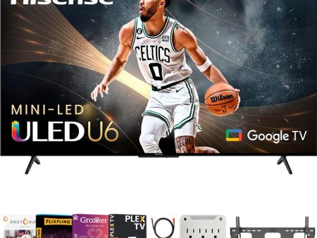 Hisense 65 Inch U6K Series 4K ULED Quantum HDR Android TV+Movies Streaming Pack Online