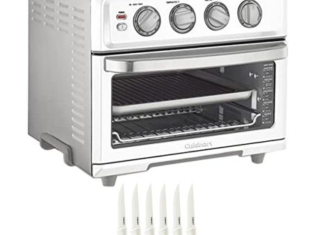 Cuisinart TOA-70W AirFryer Toaster Oven with Grill, White + 6pc Knife Set Discount