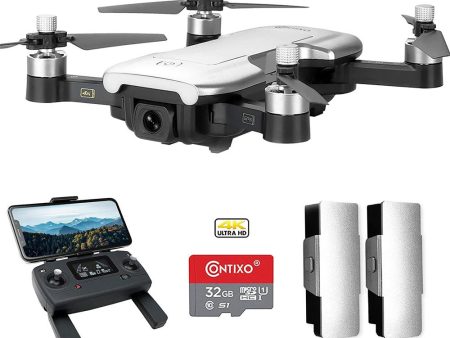 Contixo F30 Drone Quadcopter with Wifi 4K UHD Camera and GPS Tracking - Open Box Fashion