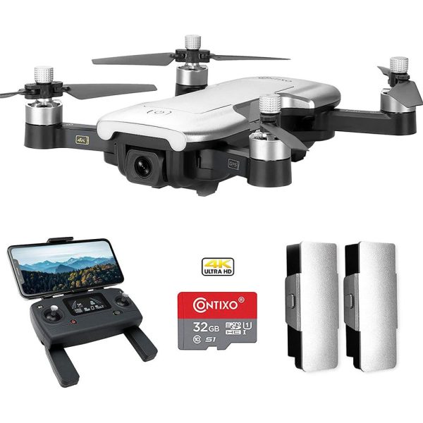 Contixo F30 Drone Quadcopter with Wifi 4K UHD Camera and GPS Tracking - Open Box Fashion