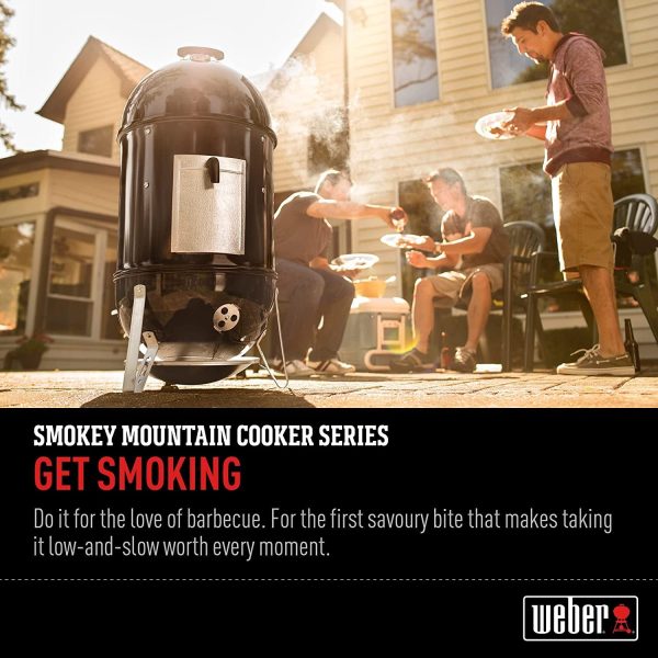 Weber Smokey Mountain 14-inch Cooker, Charcoal Smoker - 711001 Supply