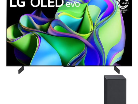 LG OLED evo C3 48  HDR 4K Smart OLED TV w  LG SC9S 3.1.3ch Sound Bar (2023 Model) For Sale