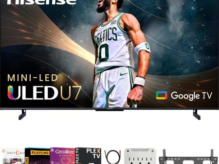 Hisense 65 Inch U7K Series 4K ULED Quantum HDR Android TV+Movies Streaming Pack Sale