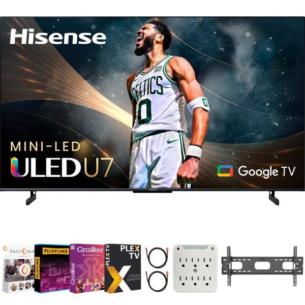 Hisense 65 Inch U7K Series 4K ULED Quantum HDR Android TV+Movies Streaming Pack Sale