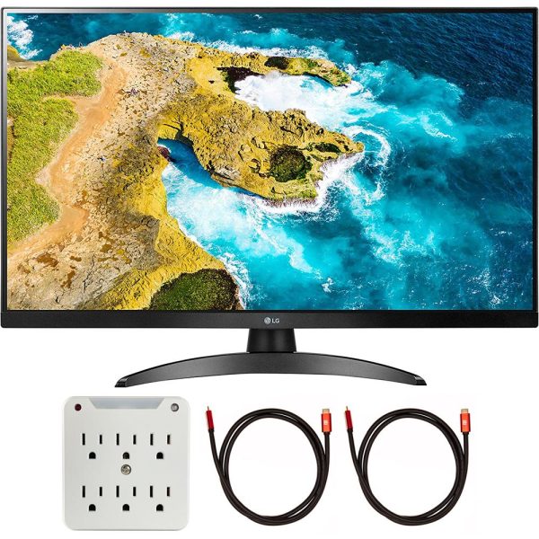 LG 27  Full HD IPS LED TV and PC Monitor with 6-Outlet Adapter and 2x HDMI Cable Online Hot Sale