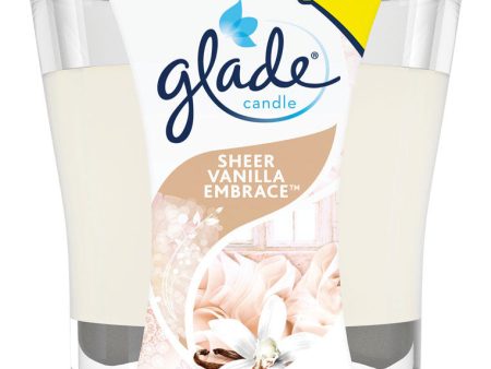 Glade Cream Pure Vanilla Joy Scent Jar Air Freshener Candle 3.4 oz Online Hot Sale