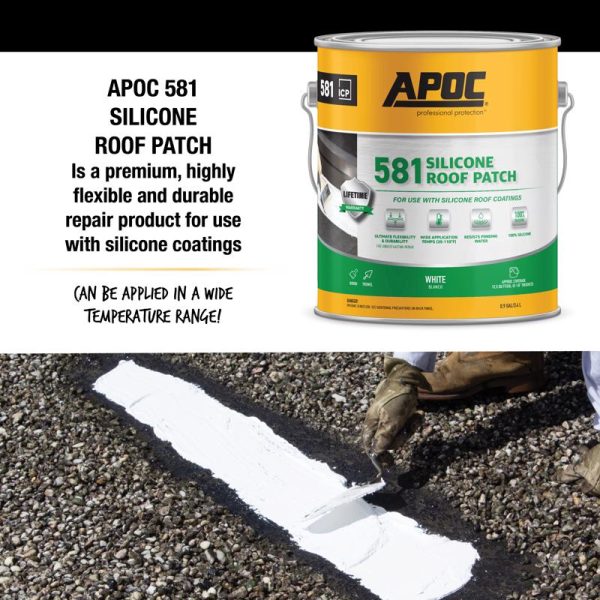 APOC Bright White Silicone Roof Patch 1 gal Sale