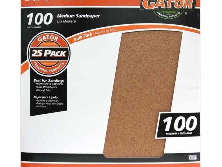 Gator 11 in. L X 9 in. W 100 Grit Aluminum Oxide Sanding Sheet 1 pk on Sale