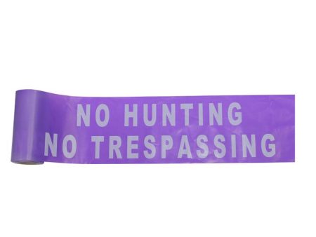 C.H. Hanson 100 ft. L X 6 in. W Plastic Solid No Hunting No Trespassing Barricade Tape Purple Hot on Sale