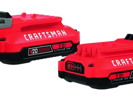 Craftsman V20 CMCB202-2 2 Ah Lithium-Ion Battery Pack 2 pc For Cheap