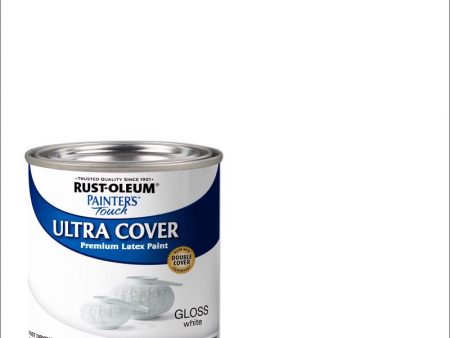 Rust-Oleum Painters Touch Gloss White Water-Based Ultra Cover Paint Exterior and Interior 0.5 pt on Sale