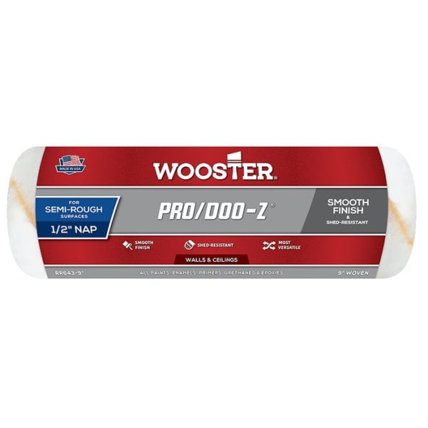 Wooster Pro Doo-Z Woven Fabric 9 in. W X 1 2 in. Paint Roller Cover 1 pk For Sale