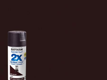 Rust-Oleum Painter s Touch 2X Ultra Cover Satin Dark Walnut Paint+Primer Spray Paint 12 oz Sale