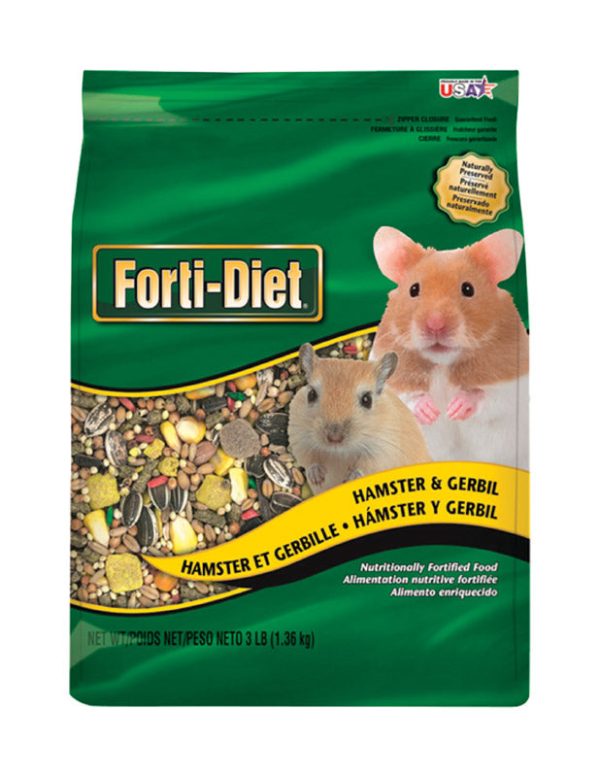 Kaytee Forti-Diet Natural Pellets Gerbil Hamster Food 3 lb For Discount