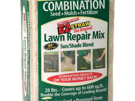 Rhino Seed EZ-Straw Assorted Sun or Shade Seed Fertilizer Mulch Repair Kit 28 lb Discount