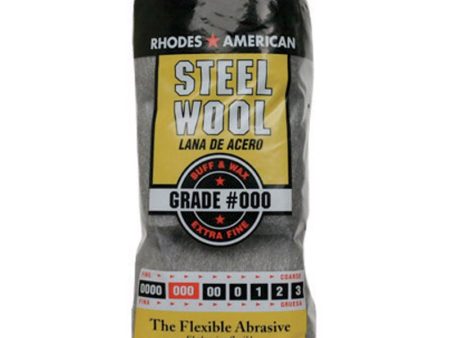 Rhodes American 000 Grade Extra Fine Steel Wool Pad 12 pk Online now