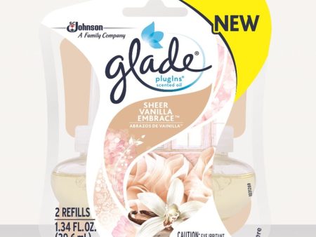 Glade Plug-Ins Sheer Vanilla Embrace Scent Air Freshener Refill 1.34 oz Liquid Online Sale