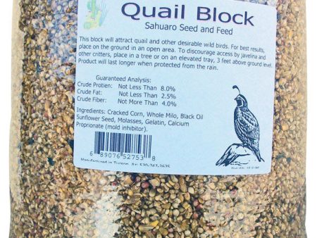 Sahuaro Seed Quail Block Assorted Species Milo and Corn Bird Food Block 21 lb Fashion