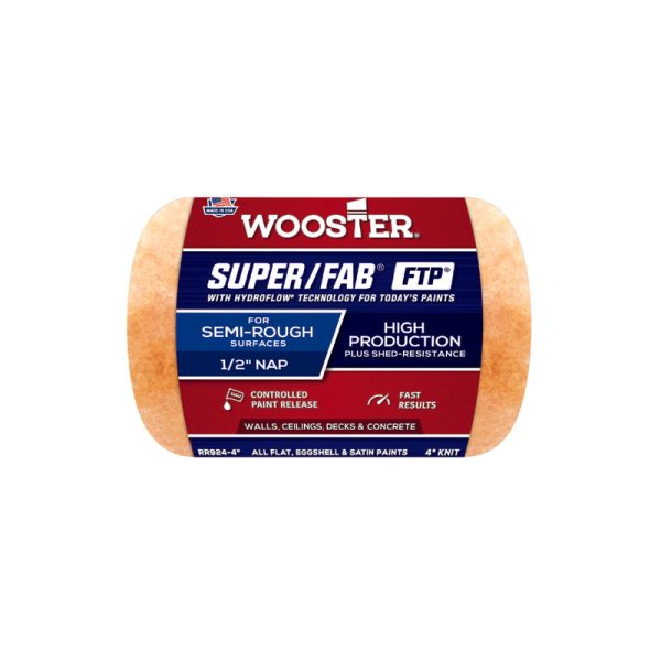 Wooster Super Fab FTP Fabric 4 in. W X 1 2 in. Trim Paint Roller Cover 1 pk Online Hot Sale