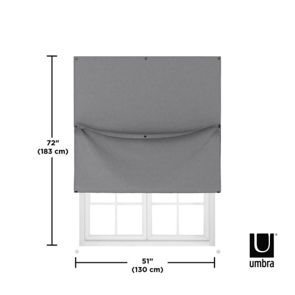 Umbra Nightfall Charcoal Blackout Curtains 51 in. W X 72 in. L Online Hot Sale