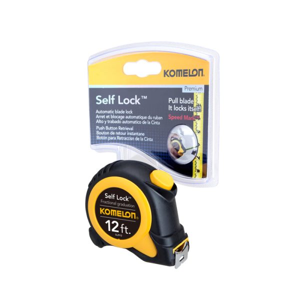 Komelon Self Lock Speed Mark 12 ft. L X 5 8 in. W Tape Rule 1 pk Online Sale