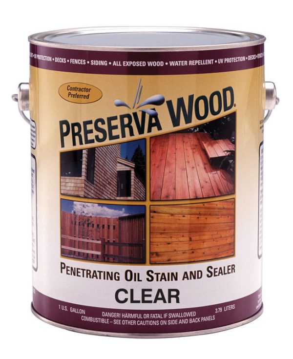 Preserva Wood Transparent Smooth Clear Oil-Based Oil Penetrating Wood Stain Sealer 1 gal Online Sale