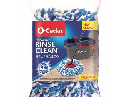 O-Cedar Easy Wring Rinse Clean 2 in. Wet Microfiber Mop Refill 1 pk Online Sale