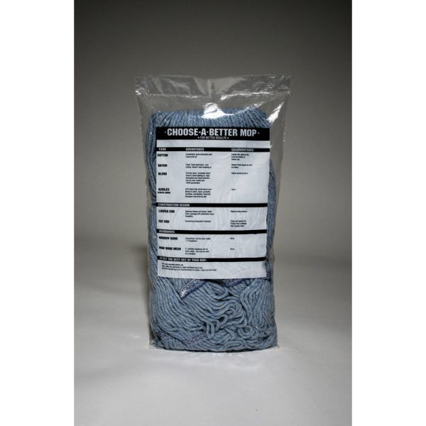 Elite Mops and Brooms 24 oz. Looped Cotton Synthetic Blend Mop Refill 1 pk Online Hot Sale