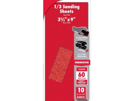 Diablo 9 in. L X 3-2 3 in. W 60 Grit Aluminum Oxide Sanding Sheet 10 pk on Sale