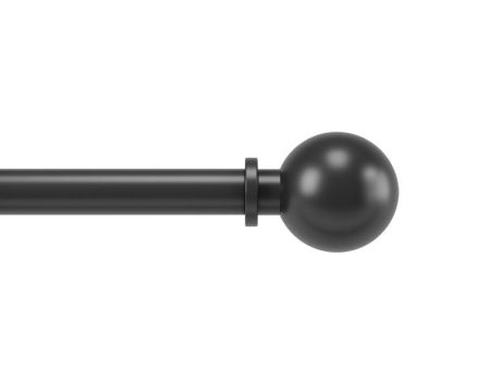 Umbra Bolas Matte Black Curtain Rod 36 in. L X 72 in. L Online now