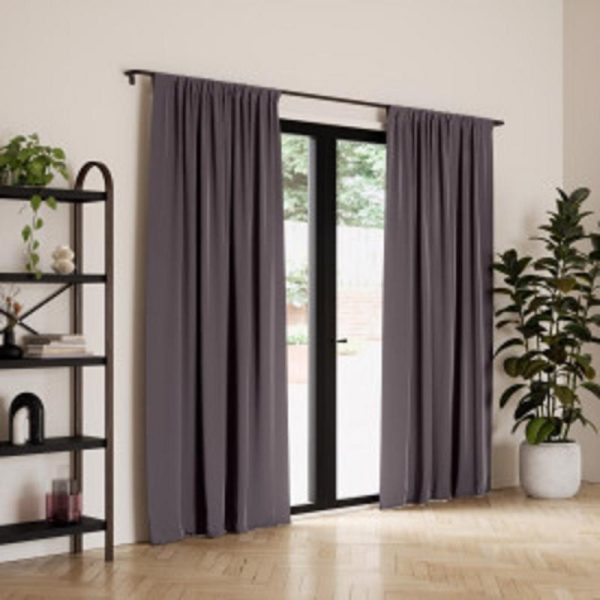 Umbra Twilight Charcoal Blackout Curtains 52 in. W X 63 in. L Online Sale