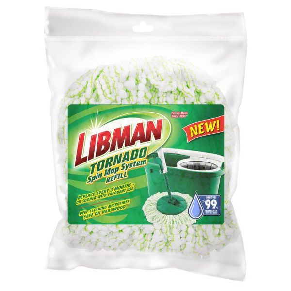 Libman Tornado Spin Microfiber Mop Refill 1 pk For Sale