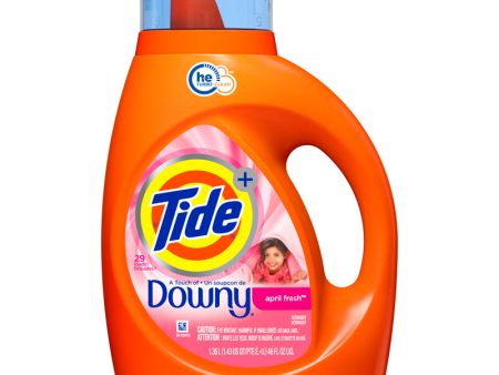 Tide Plus Downy April Fresh Scent Laundry Detergent Liquid 46 oz Supply