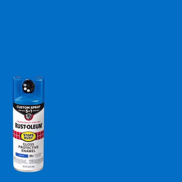 Rust-Oleum Stops Rust Custom Spray 5-in-1 Gloss Sail Blue Spray Paint 12 oz For Cheap